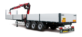 Полуприцеп открытый бортовой с манипулятором KIS-3PR